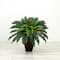 23" Artificial Boston Fern Plant with Tapered Bronze Square Metal Planter